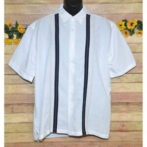 Cubavera Men's White Guayabera Short Sleeve Button Front Shirt Size XXL Casual